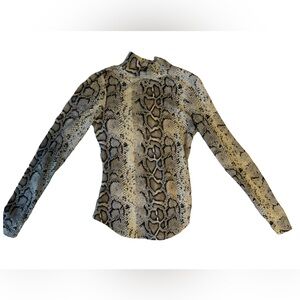 French Connection Snakeprint Turtleneck